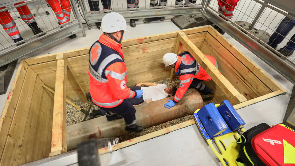 Baustellenunfallsimulation im SiTZ